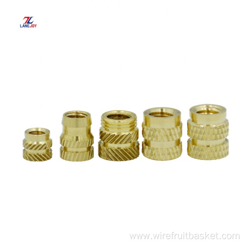 M2 M6 M10 brass knurled threaded insert nuts